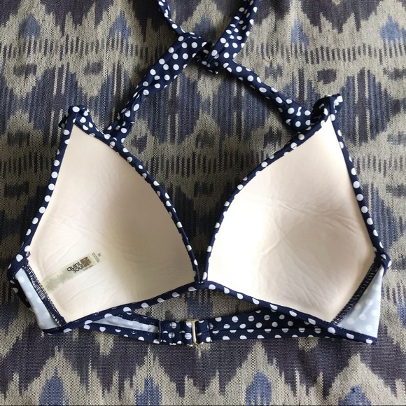 3/20$ Polka dot navy and white Quintsoul bikini top - Picture 5 of 6